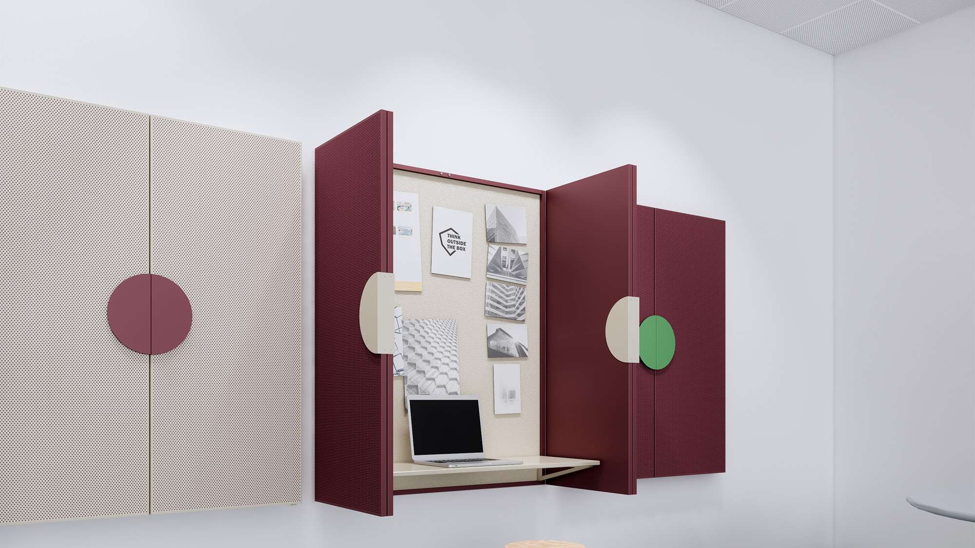 dampa space in red with chair